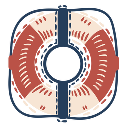 Náutico-LifePreserverRings-Linocut - 3 Diseño PNG