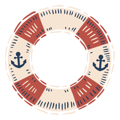 Nautical-LifePreserverRings-Linocut - 5 Desenho PNG
