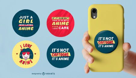 Anime zitiert Popsocket-Set