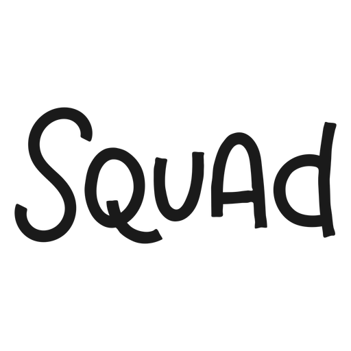Squad quote lettering