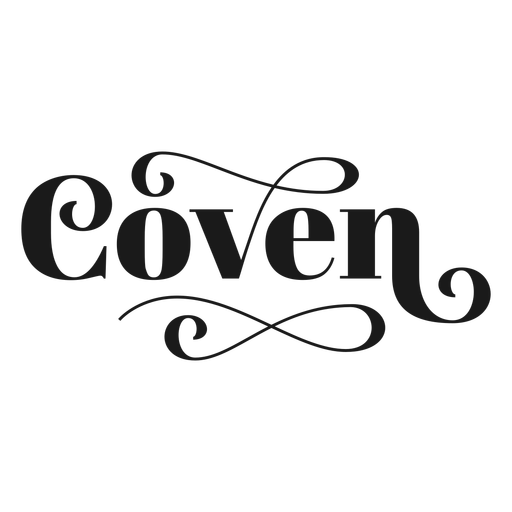 Coven swirly lettering
