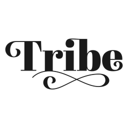 Tribe Swirly Lettering PNG & SVG Design For T-Shirts