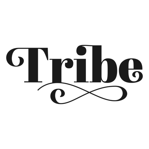 Tribe swirly lettering PNG Design