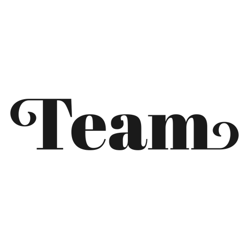 Team phrase lettering PNG Design