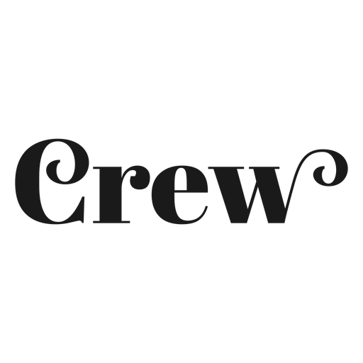 Crew phrase lettering
