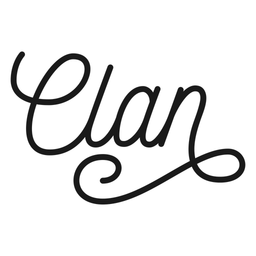 Clan cursive lettering