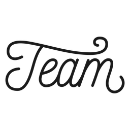 Team cursive lettering PNG Design