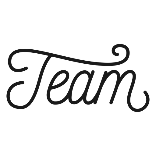 Team cursive lettering