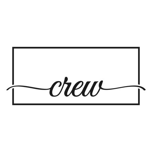 Crew quote cursive PNG Design