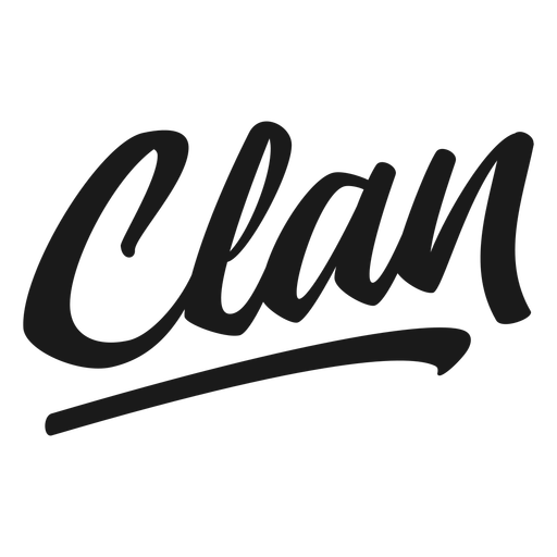 Clan cursive quote lettering