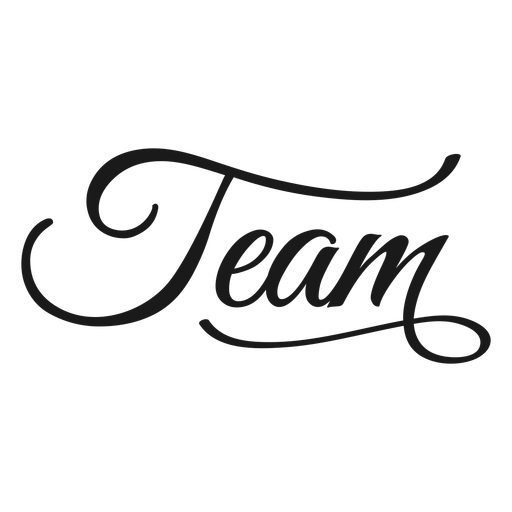 Team cursive label stroke PNG Design