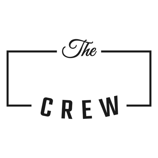 The Crew Label Stroke PNG & SVG Design For T-Shirts