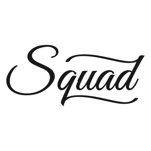 Squad cursive label stroke  PNG Design