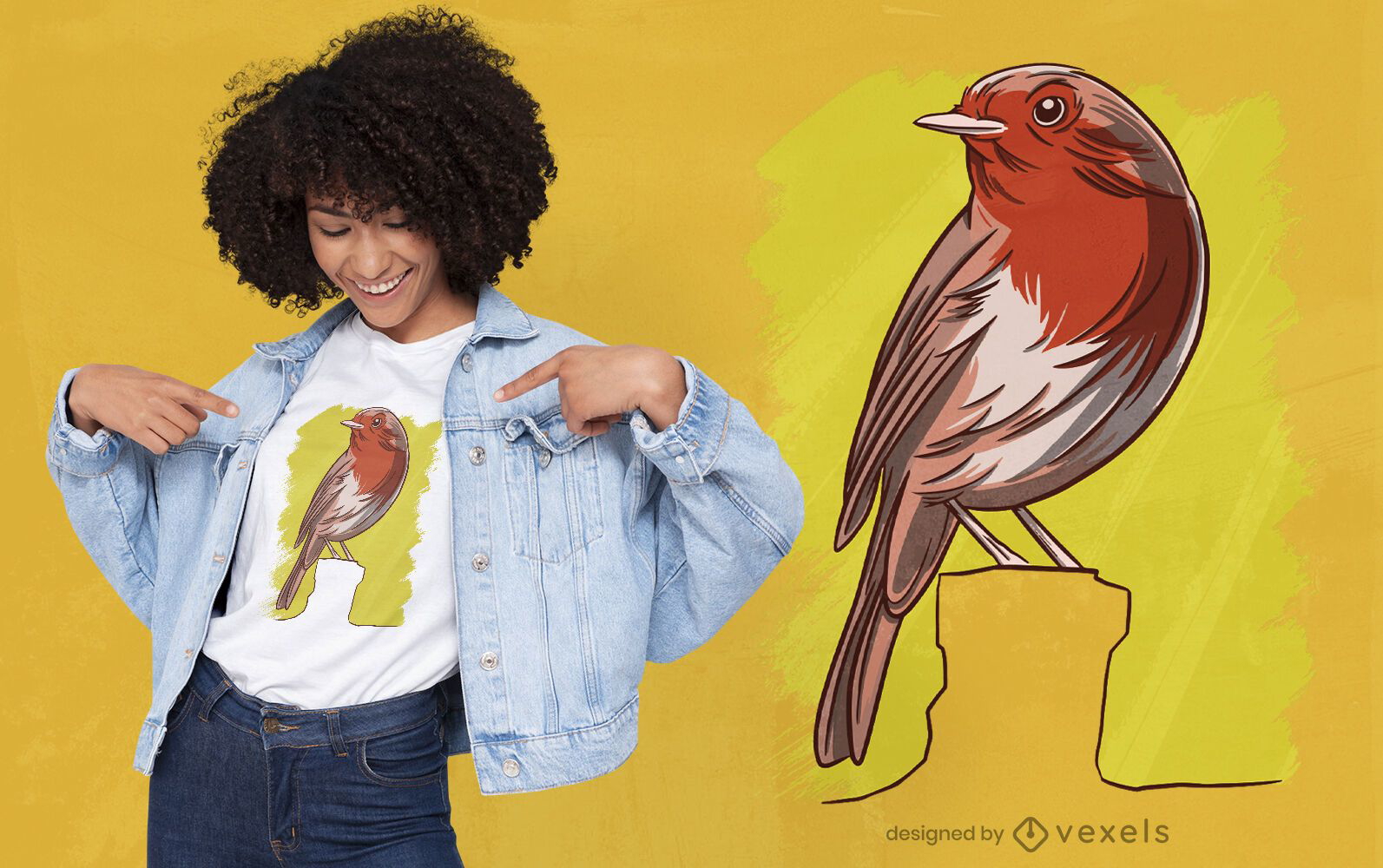 Robin bird t-shirt design