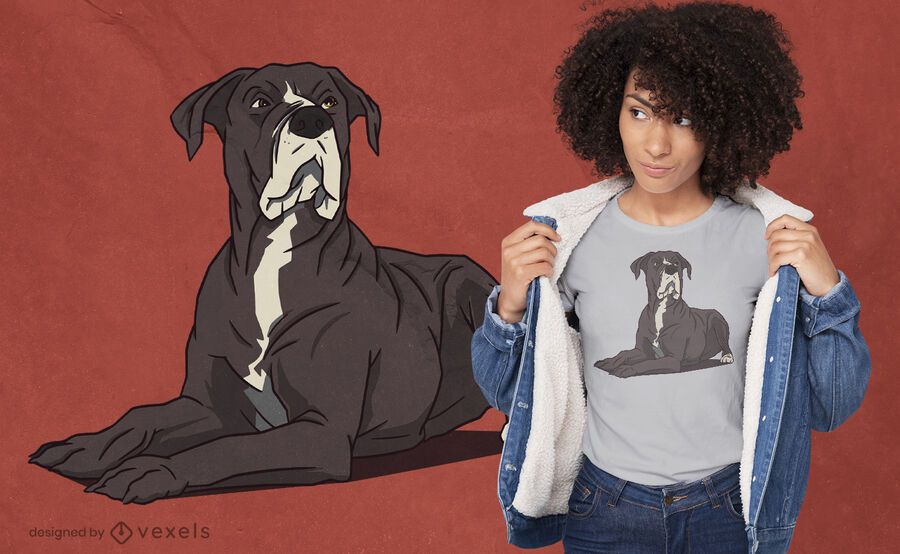 Dog lying down t-shirt design Dog lying down t-shirt design