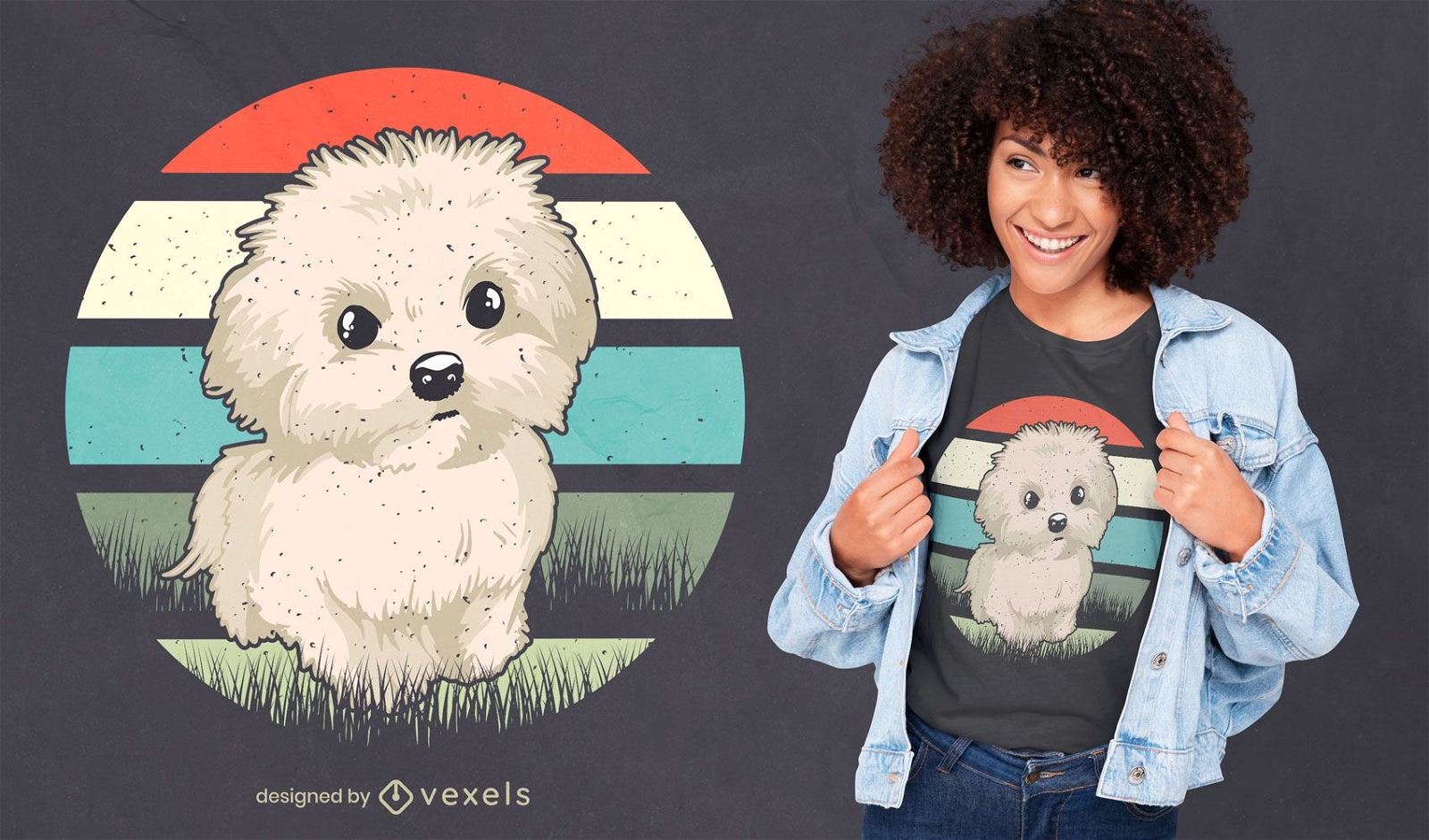 Maltesischer Hund T-Shirt Design