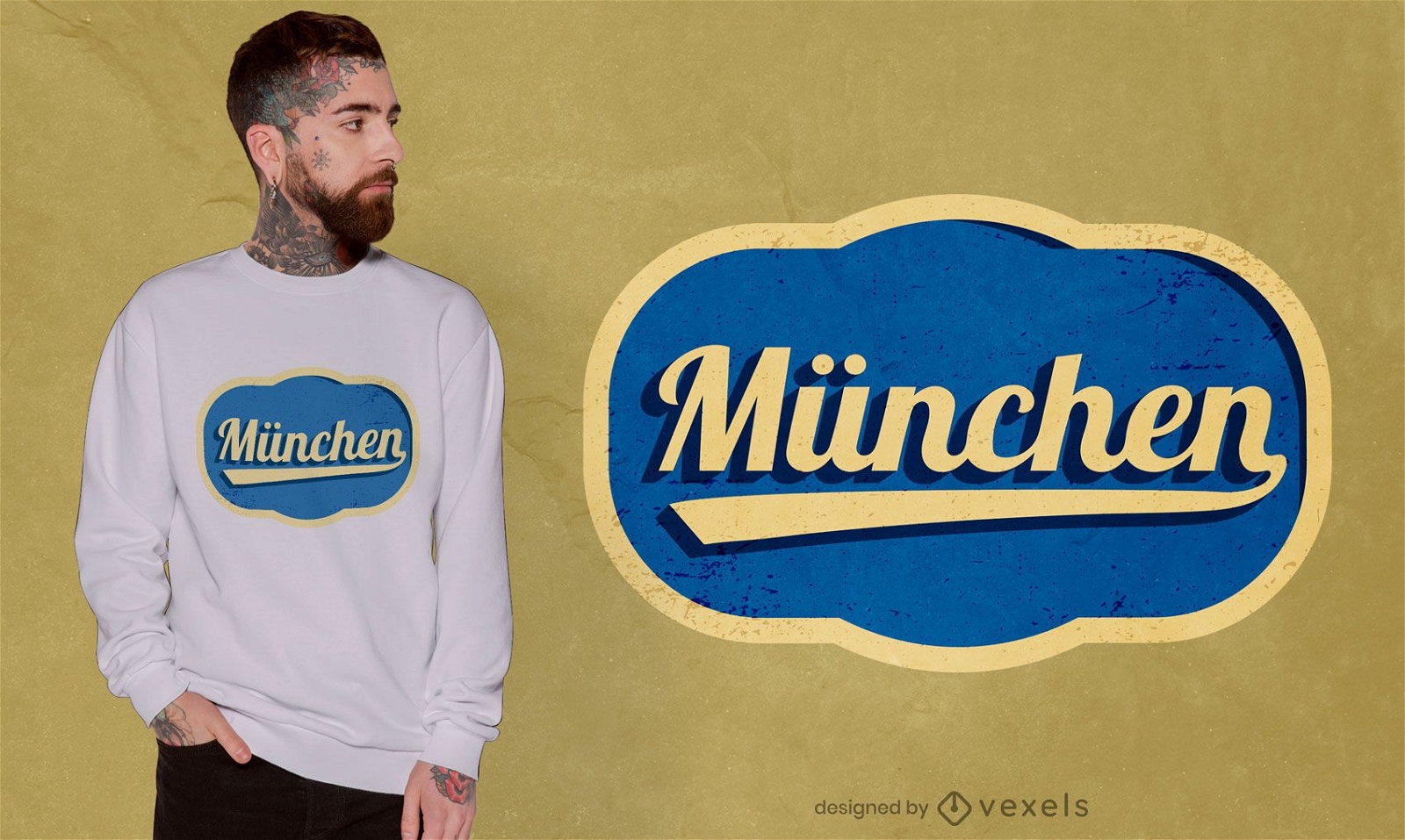Diseño de camiseta con letras de Munich
