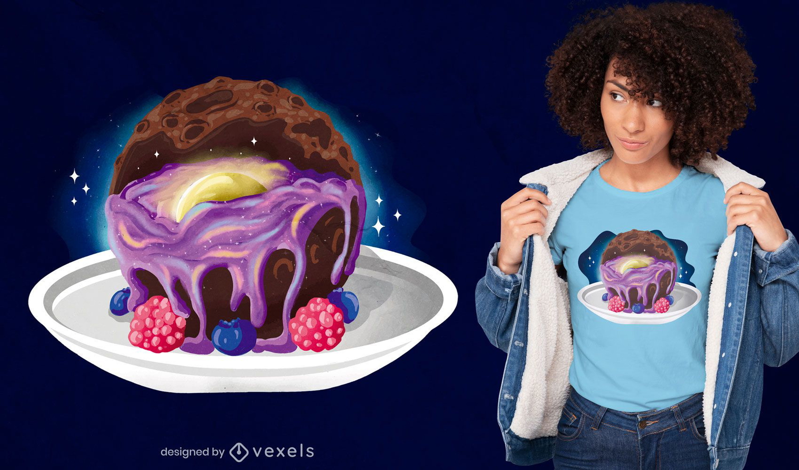 Moon dessert t-shirt design