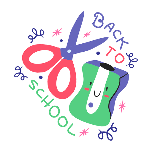 Back to school supplies cute PNG Design
