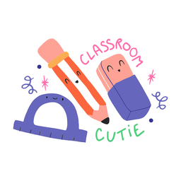 Various school supplies cute PNG Design