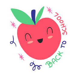 Happy Apple Cute PNG & SVG Design For T-Shirts