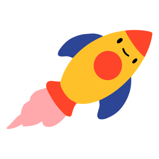 Rocket cute PNG Design