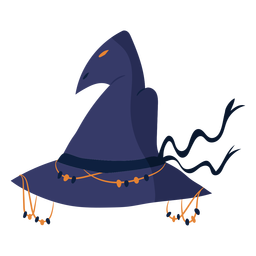 Witch hat semi flat PNG Design