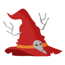 Witch hat with skull PNG Design
