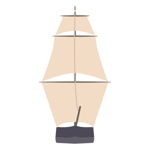 Segelschiff flach PNG-Design