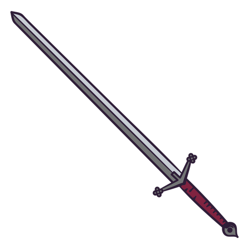 Red sword color stroke PNG Design