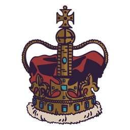Royal crown color stroke