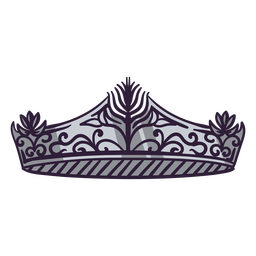 Princess crown color stroke