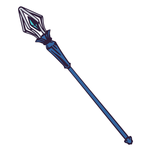 Wizard's staff color stroke PNG Design