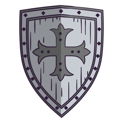 Medieval shield color stroke PNG Design