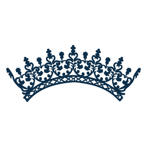 Delicate crown stroke PNG Design