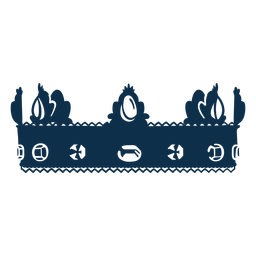 Corona de reyes y reinas recortada Diseño PNG