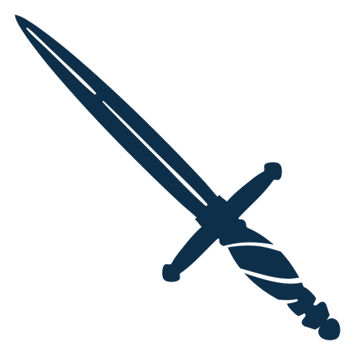 Blue sword cut out PNG Design
