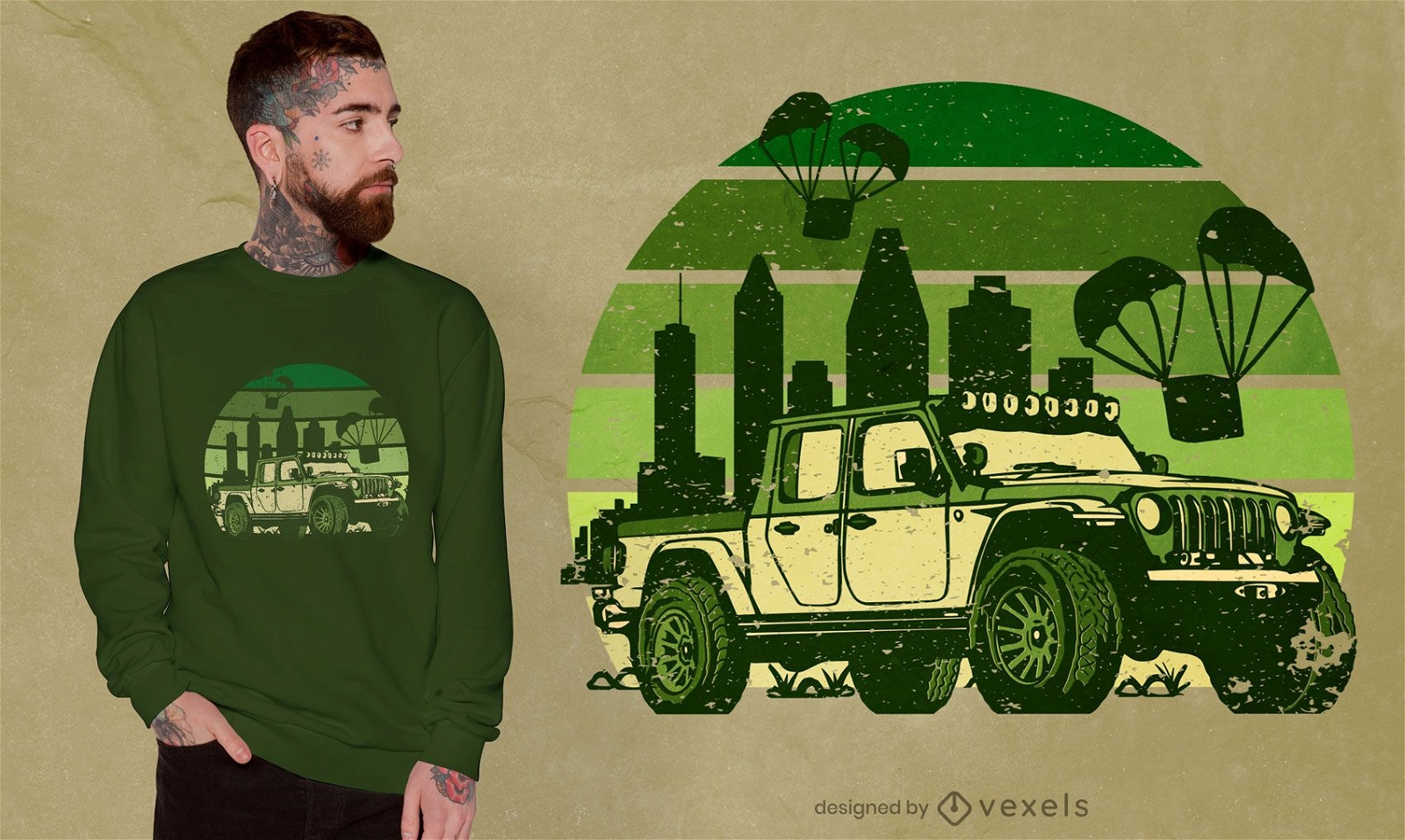 Offroad-Fahrzeug-T-Shirt-Design