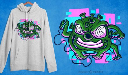 Diseño de camiseta de juego de coronavirus. Diseño de camiseta de juego de coronavirus.