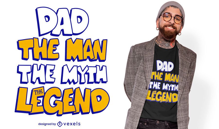 Diseño de camiseta papá la leyenda Diseño de camiseta papá la leyenda