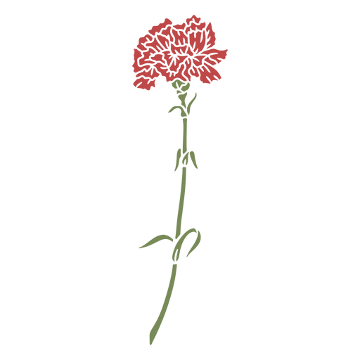 Carnation flower cut out PNG Design