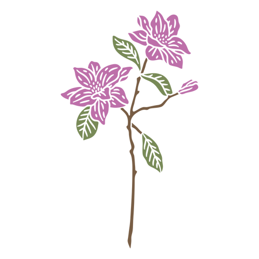 Lilac flowers cut out PNG Design