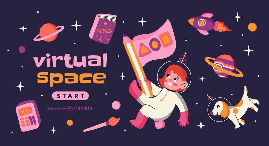 Online education space theme slider Online education space theme slider