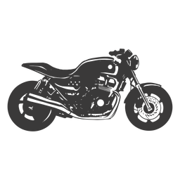 Naked motorbike filled stroke Transparent PNG