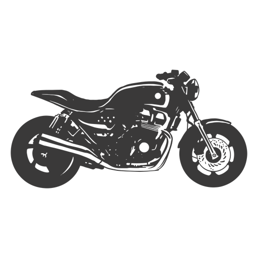Naked motorbike filled stroke