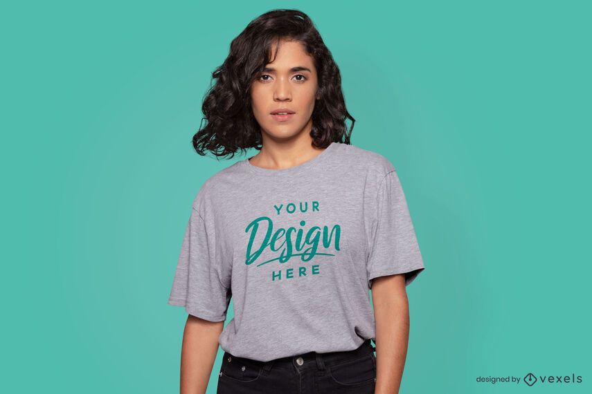 Serious model t-shirt mockup Serious model t-shirt mockup