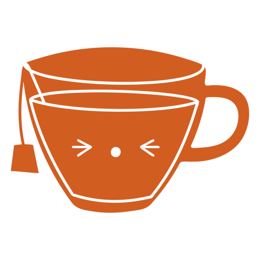 Tea cup cut out PNG Design