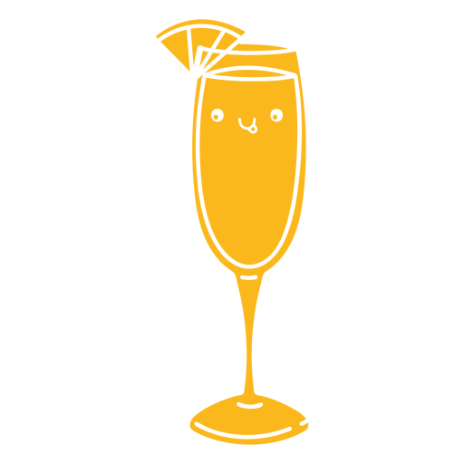 Premium Vector  Mimosa cocktail mimosa cocktail in a glass with a