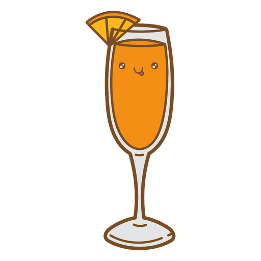 Mimosa drink cute PNG Design