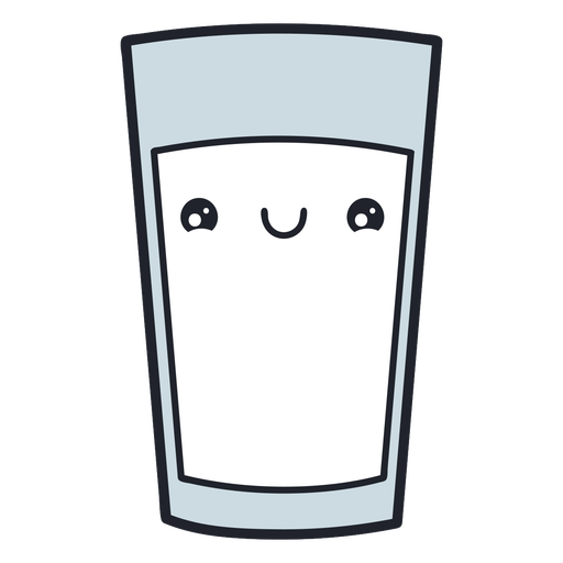 Glass of milk cute PNG Design